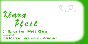 klara pfeil business card
